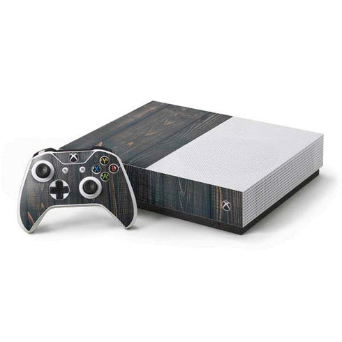 Black Painted Wood Xbox One S All-Digital Edition Bundle Skin