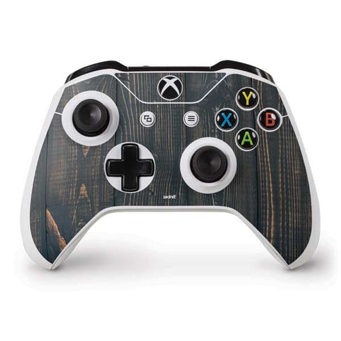 Black Painted Wood Xbox One S Controller Skin
