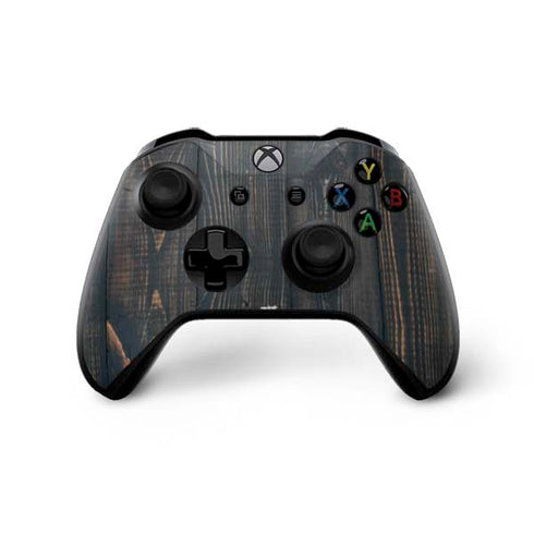 Black Painted Wood Xbox One X Controller Skin