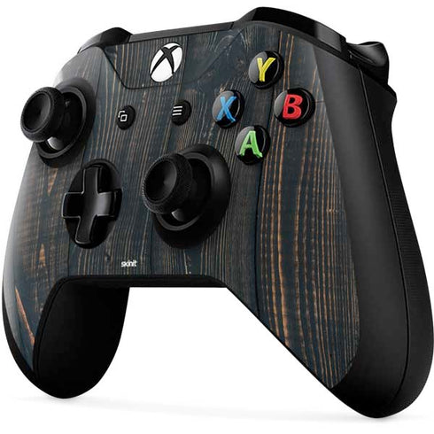 Black Painted Wood Xbox One X Controller Skin
