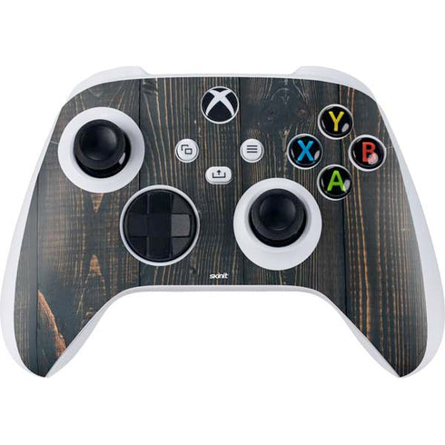 Black Painted Wood Xbox Series S Controller Skin