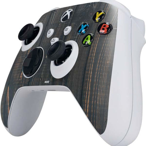 Black Painted Wood Xbox Series S Controller Skin