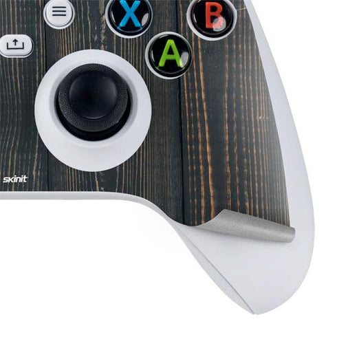 Black Painted Wood Xbox Series S Controller Skin
