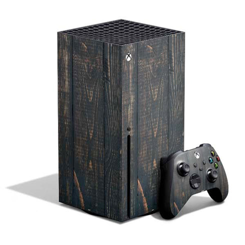 Black Painted Wood Xbox Series X Bundle Skin