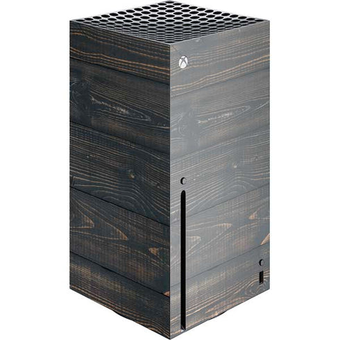 Black Painted Wood Xbox Series X Console Skin