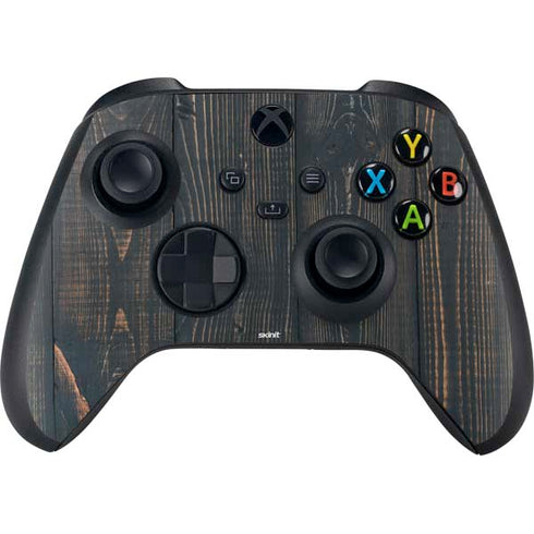 Black Painted Wood Xbox Series X Controller Skin