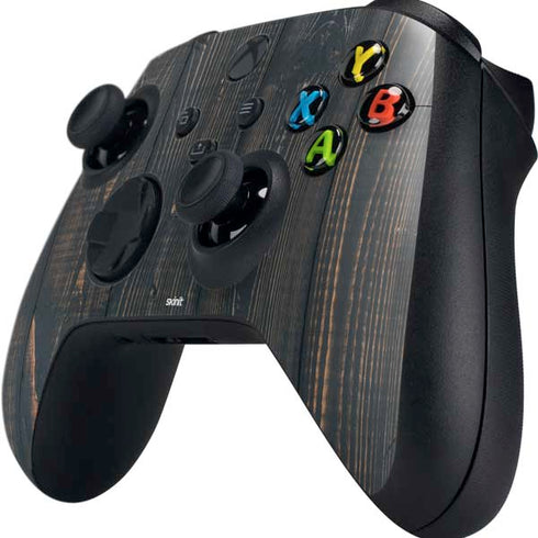 Black Painted Wood Xbox Series X Controller Skin