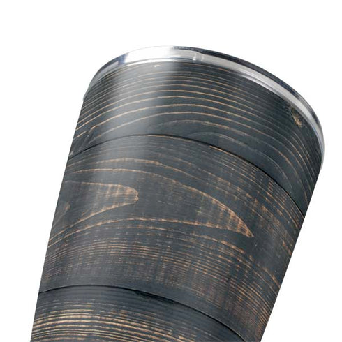 Black Painted Wood Yeti 20oz Tumbler Skin