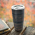 Black Painted Wood Yeti 20oz Tumbler Skin