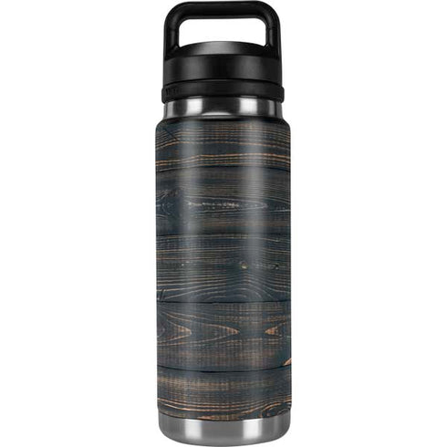 Black Painted Wood YETI Rambler 26oz Bottle Skin