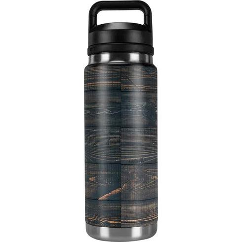 Black Painted Wood YETI Rambler 26oz Bottle Skin