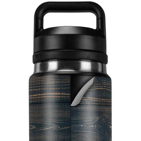 Black Painted Wood YETI Rambler 26oz Bottle Skin