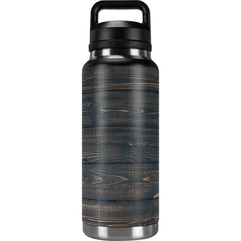 Black Painted Wood YETI Rambler 36oz Bottle Skin