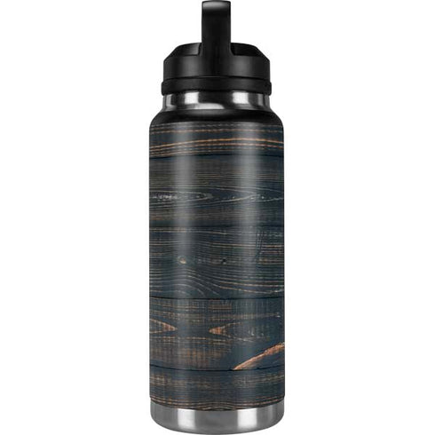 Black Painted Wood YETI Rambler 36oz Bottle Skin