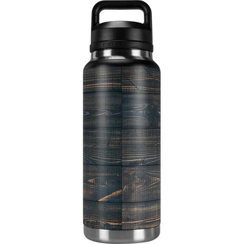 Black Painted Wood YETI Rambler 36oz Bottle Skin