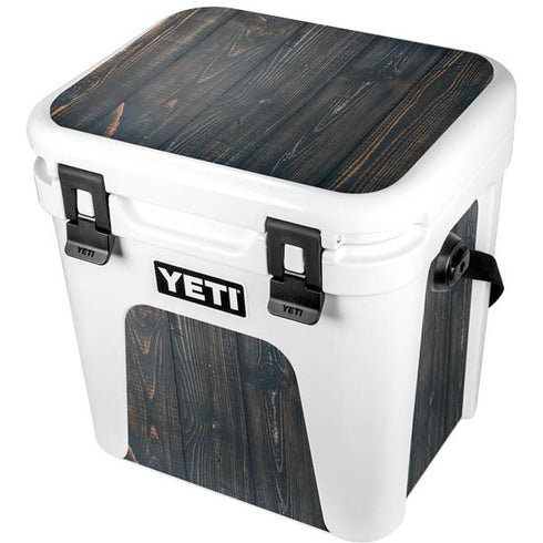 Black Painted Wood YETI Roadie 24 Hard Cooler Skin