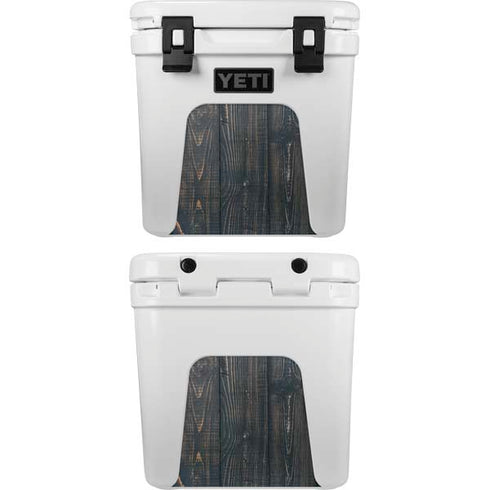 Black Painted Wood YETI Roadie 24 Hard Cooler Skin