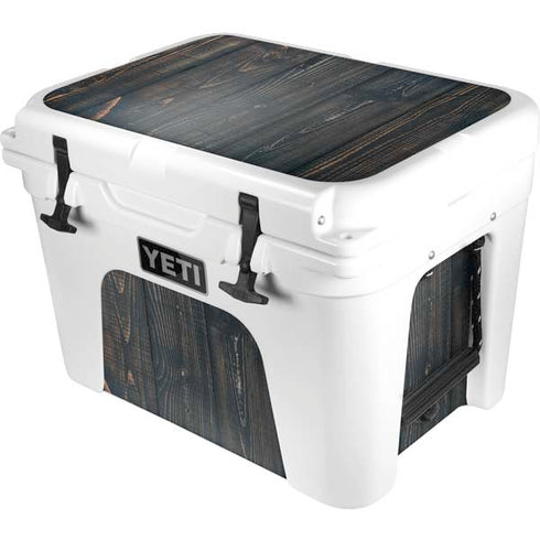 Black Painted Wood YETI Tundra 35 Hard Cooler Skin