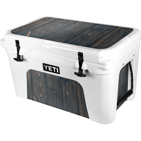 Black Painted Wood YETI Tundra 45 Hard Cooler Skin