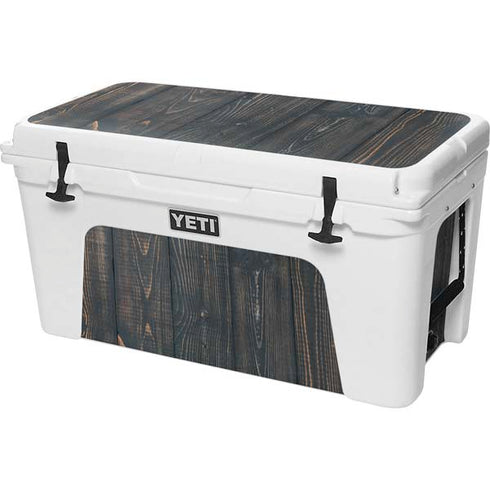 Black Painted Wood YETI Tundra 75 Hard Cooler Skin