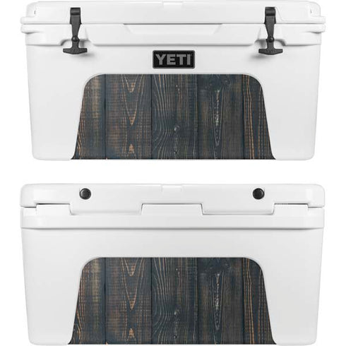 Black Painted Wood YETI Tundra 75 Hard Cooler Skin