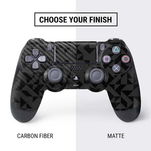 Black Geometric PS4 Controller Skin