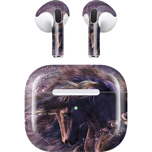 Laurie Prindle Black Rose Unicorn Apple AirPods (3rd Gen 2021) Skin