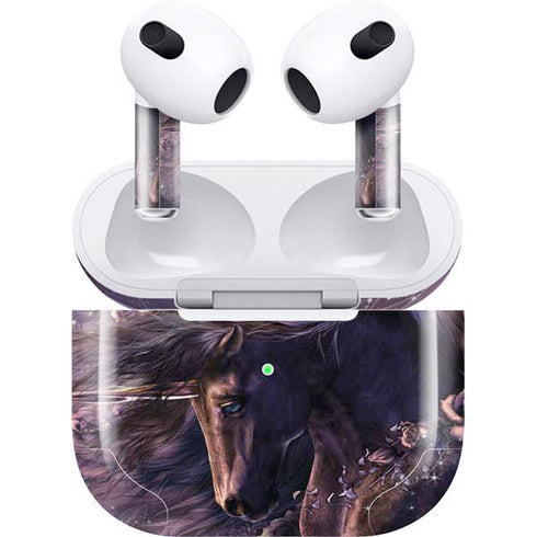 Laurie Prindle Black Rose Unicorn Apple AirPods (3rd Gen 2021) Skin