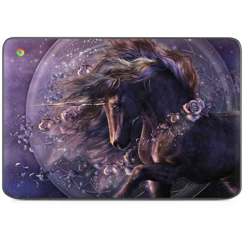 Black Rose Unicorn by Laurie Prindle HP Chromebook Skin