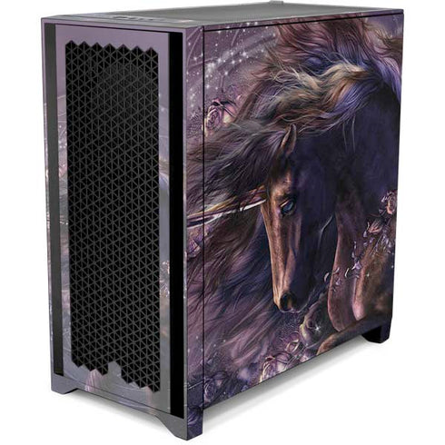Laurie Prindle Black Rose Unicorn Corsair 4000D Tempered Glass Mid-Tower ATX Case Skin