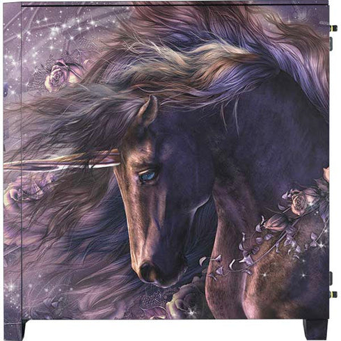 Laurie Prindle Black Rose Unicorn Corsair 4000D Tempered Glass Mid-Tower ATX Case Skin