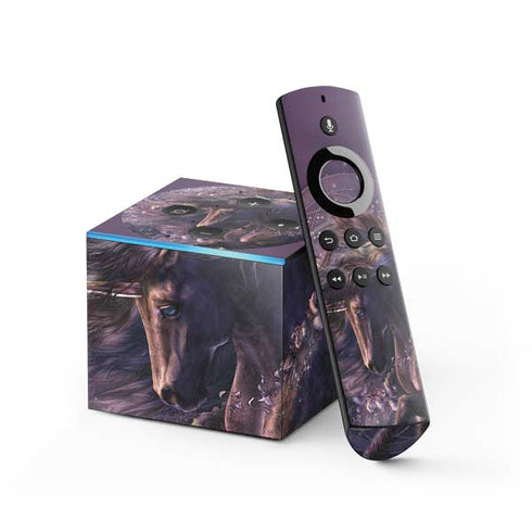 Laurie Prindle Black Rose Unicorn Fire TV Cube Skin