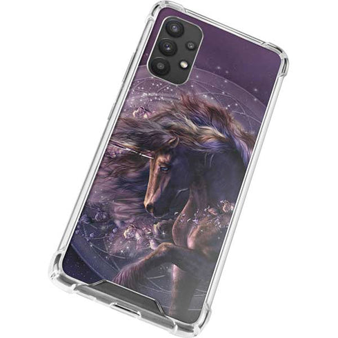 Laurie Prindle Black Rose Unicorn Galaxy A32 5G Clear Case