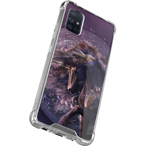 Laurie Prindle Black Rose Unicorn Galaxy A51 5G Clear Case