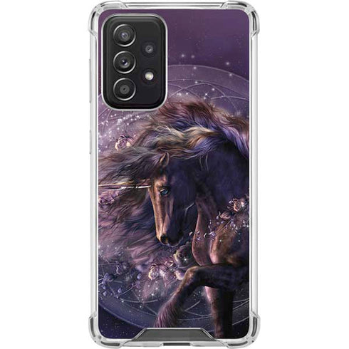 Laurie Prindle Black Rose Unicorn Galaxy A52 5G Clear Case