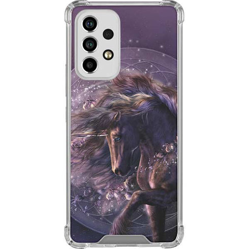 Laurie Prindle Black Rose Unicorn Galaxy A53 5G Clear Case