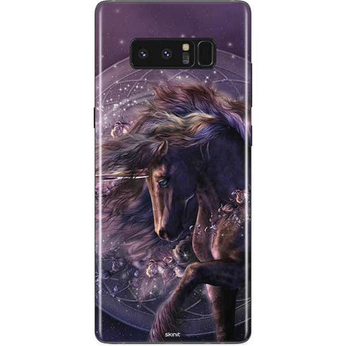 Laurie Prindle Black Rose Unicorn Galaxy Note 8 Skin