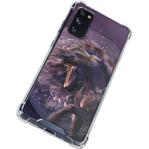 Laurie Prindle Black Rose Unicorn Galaxy S20 FE Clear Case