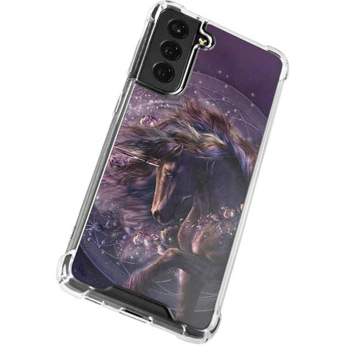 Laurie Prindle Black Rose Unicorn Galaxy S22 Plus Clear Case