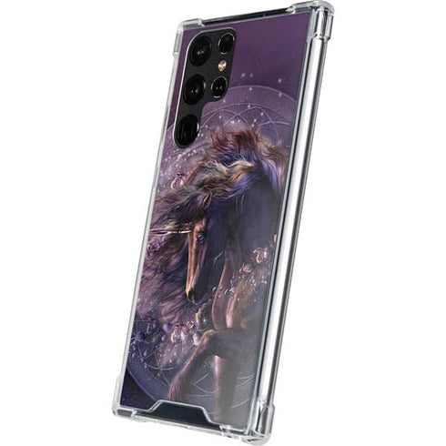 Laurie Prindle Black Rose Unicorn Galaxy S22 Ultra Clear Case