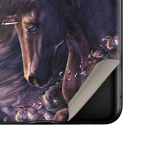 Laurie Prindle Black Rose Unicorn Galaxy Z Flip Skin