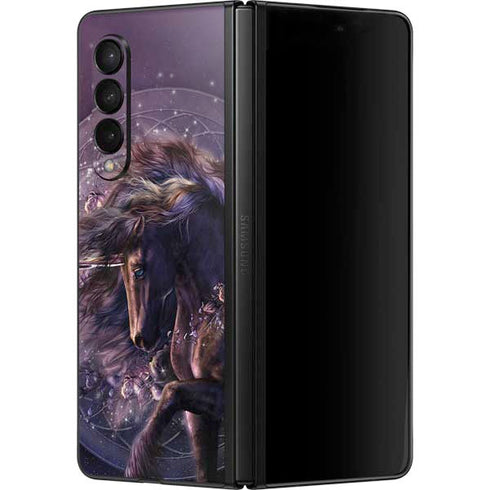 Laurie Prindle Black Rose Unicorn Galaxy Z Fold3 5G Skin