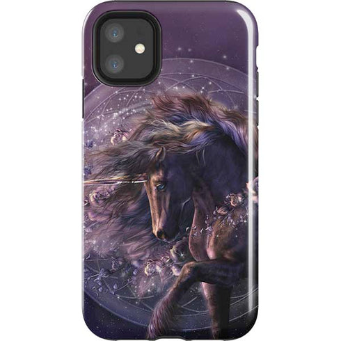 Laurie Prindle Black Rose Unicorn iPhone 11 Impact Case
