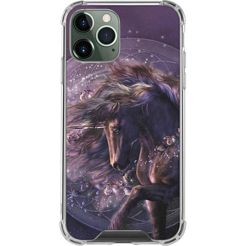 Black Rose Unicorn by Laurie Prindle iPhone 11 Pro Max Clear Case