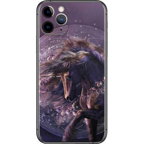 Laurie Prindle Black Rose Unicorn iPhone 11 Pro Skin