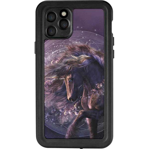Laurie Prindle Black Rose Unicorn iPhone 11 Pro Waterproof Case