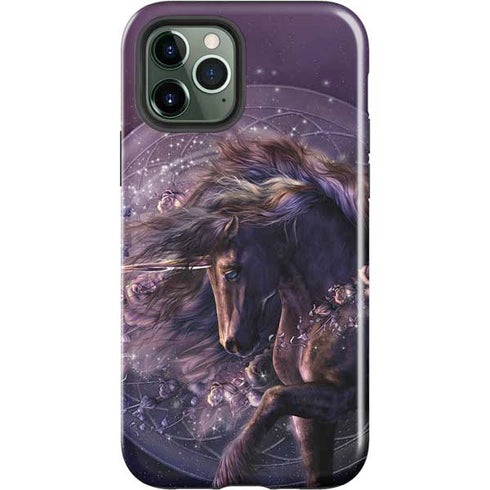 Laurie Prindle Black Rose Unicorn iPhone 12 Pro Impact Case