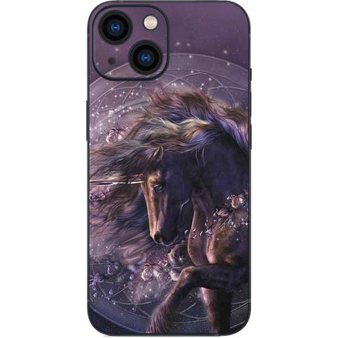 Laurie Prindle Black Rose Unicorn iPhone 13 Mini Skin