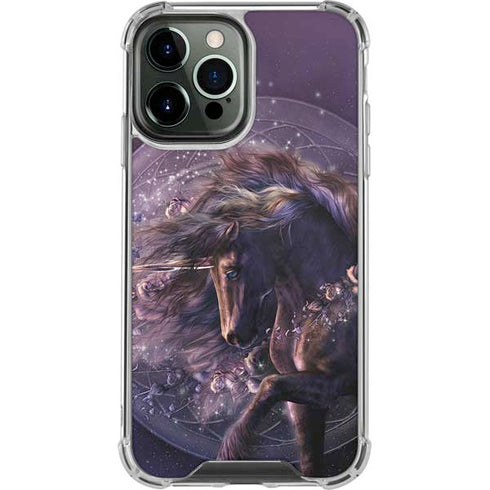 Laurie Prindle Black Rose Unicorn iPhone 13 Pro Max Clear Case