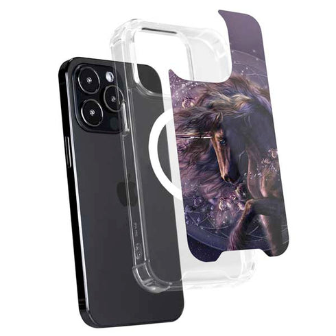 Laurie Prindle Black Rose Unicorn iPhone 13 Pro Max MagSafe Case